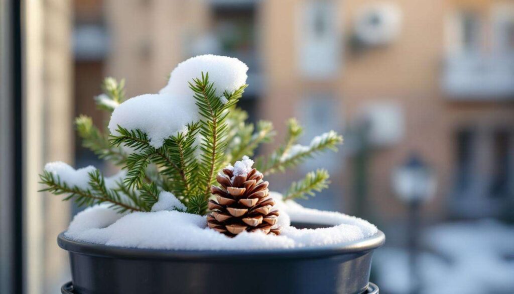 Der Tannenzapfen-Trick für Balkonpflanzen, der sie durch den Rest des Winters bringt