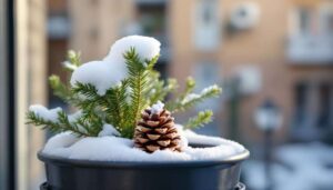 Der Tannenzapfen-Trick für Balkonpflanzen, der sie durch den Rest des Winters bringt
